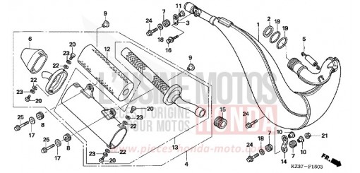 EXPANSION CHAMBER (CR250R6,7) CR250R7 de 2007